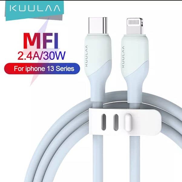 Data Cables KUULAA MFi Lightning Cable For iPhone 14 13 12 11 Pro XS M 7