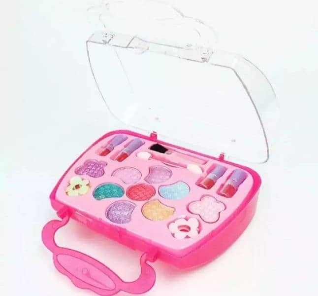 Kids Makeup Kit Cosmetic Jewellery Brefcase with Realapplicable Makeup 3