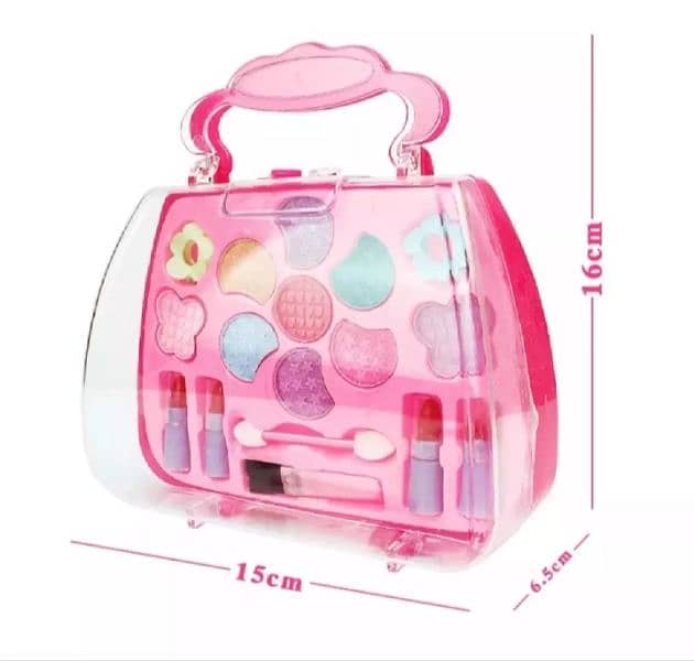 Kids Makeup Kit Cosmetic Jewellery Brefcase with Realapplicable Makeup 4