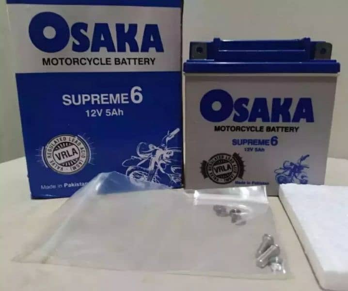 Osaka Superme 6 Maintenance Free Gel Battery 12v 5Ah 0