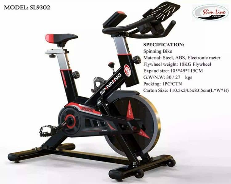 SLUMLINE SPINNING BIKE FITNESS MACHINE GYM EQUIPMENT 1