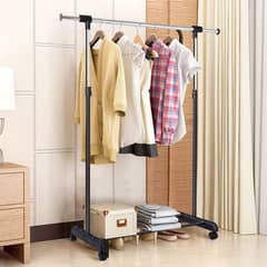 Stainless Steel Single Pole Cloth hanging Rack with Shoe Stand/ Cloth