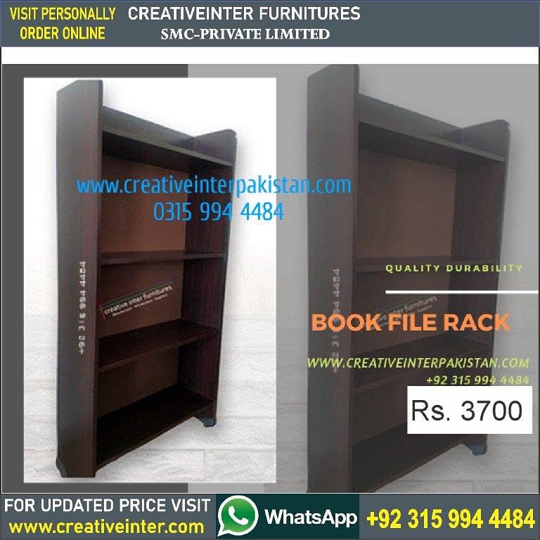 Book File Rack Cabinet Study Office Table Desk Chair Bed Set Sofa Set 14