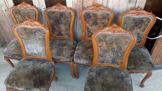 burma teak original 6 chairs