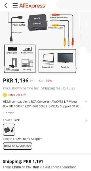 Mini HDMI to AV 4