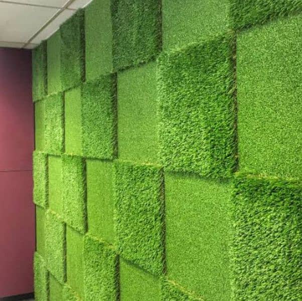 Artificial grass,partition work,Media wall,glass tape,pvc panel,ceil 4