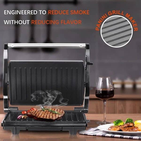 HAEGER ORIGINAL PANINI GRILL MAKER GRILL SANDWICH BURGER STEAKS VEGGIE 1