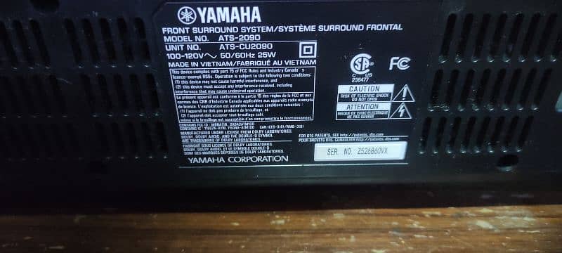 yamaha sound bar ats 2090 for sale (denon onkyo polk klipch) 2