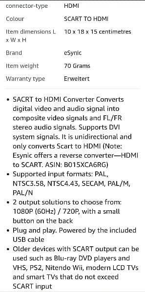 SCART to HDMI Converter 16