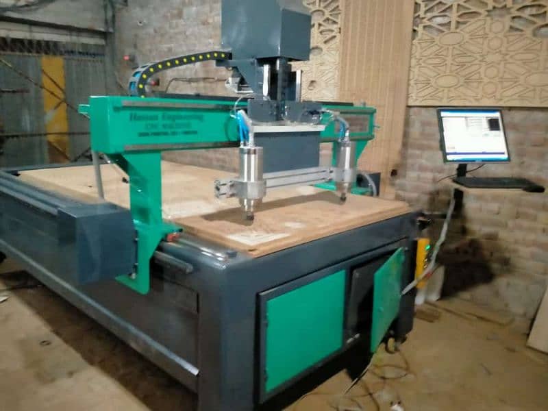 CNC Machine/ Cnc Wood Rotary/cnc double router Leaser Cutting Machine 6