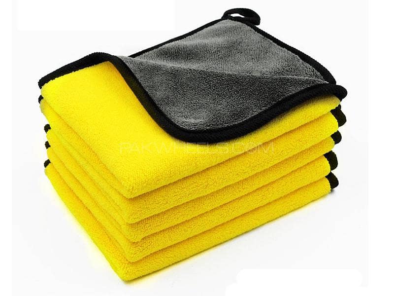 MicroFiber Towel Yellow 40cm × 40cm - Pack Of 3 0