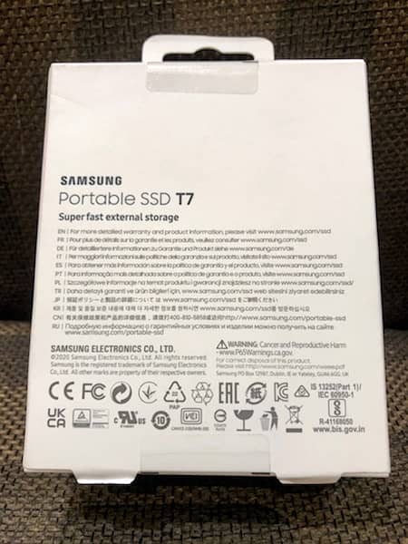 Samsung T7  portable SSD 1TB 2