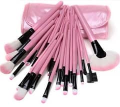 Professional Makeup Brushes With Pouch - Pink (Pack Of 24) 0