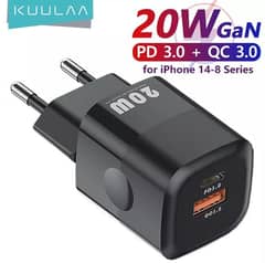 Chargers KUULAA USB C PD Charger 20W GaN PD QC 3.0 Type C