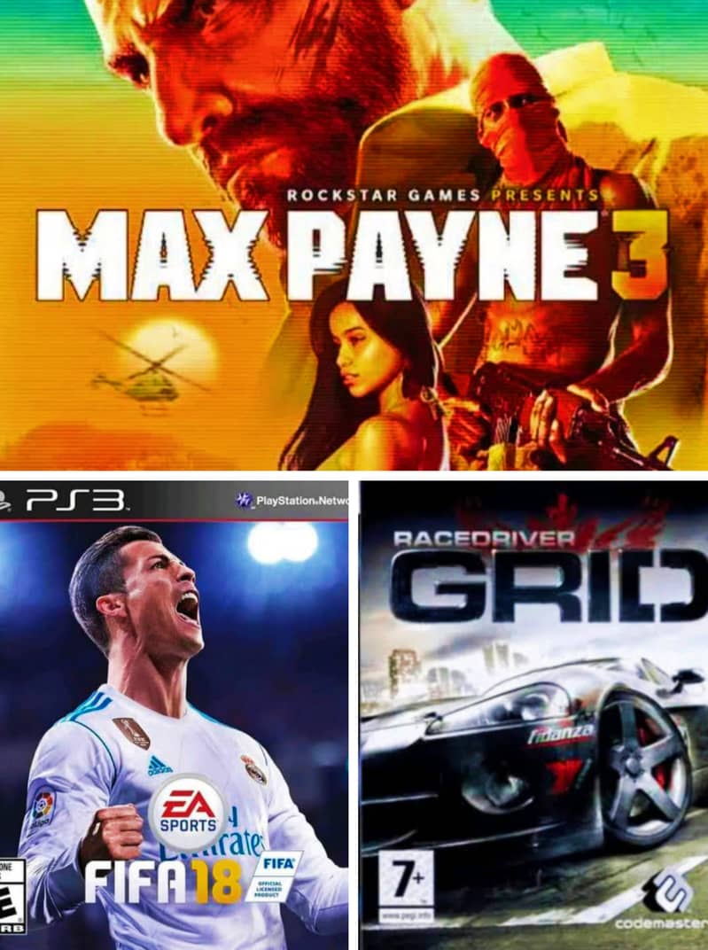 GTA 5 / Race Driver: Grid / Max Payne 3 - PlayStation 3 / PS3 Game 0