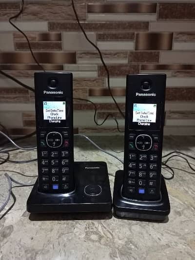 UK imported Panasonic twin color display cordless phone with intercom