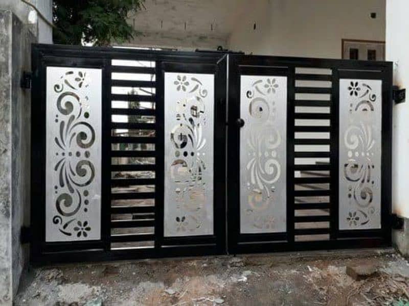 Main Gates Safety grills Railing Steel and complete fabrication works 3