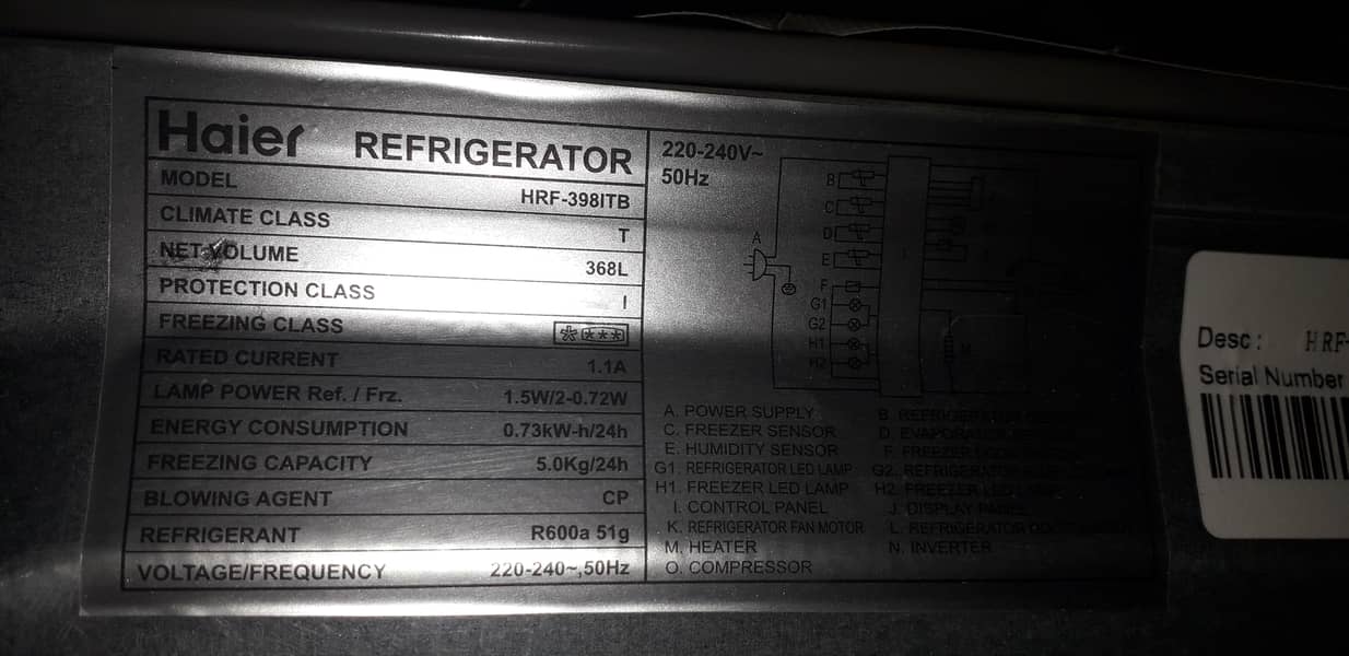 Haier Refrigerator HRF 398-ITB 4