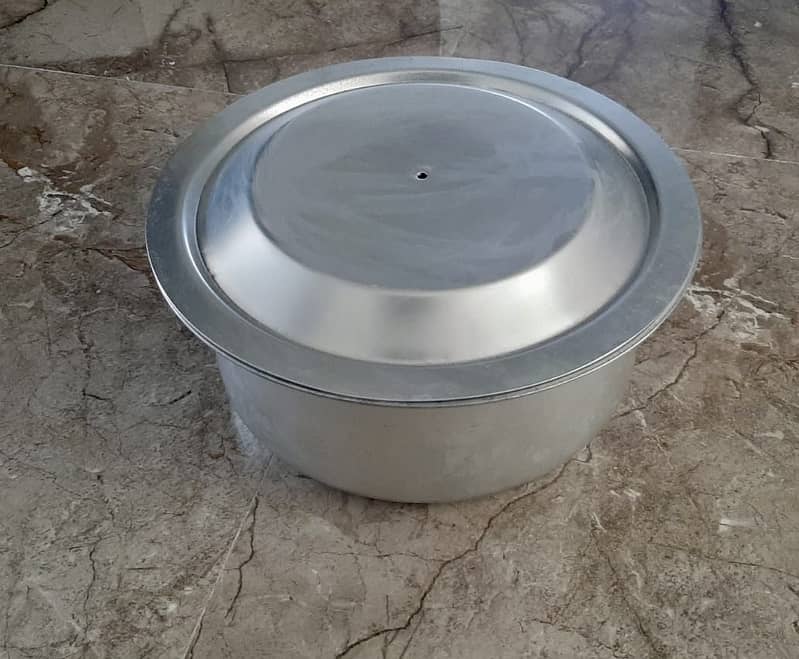 Original Cooking Pot -Silver Steel-14 inches large size-Brand New 0