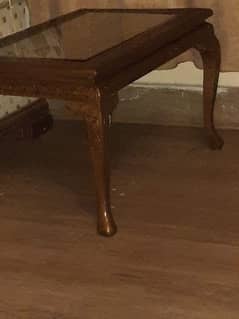 pure sheesham wood centre table with 2 side tables