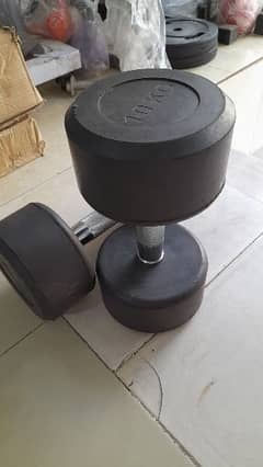 5kg Pair Rubber Dumbbells