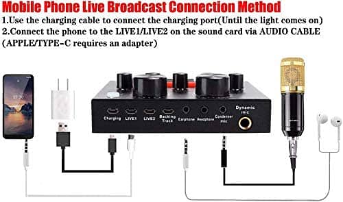 V8 sound card,Music Sound effects,Streaming youtube song recording car 3