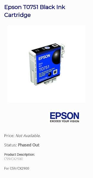 Epson T0751 Black Ink Cartridge 1