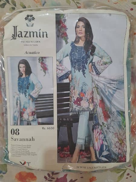 Maria B Embroidered fancy lawn & Jazmin Premium Lawn 3 pieces suit 1