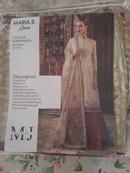 Maria B Embroidered fancy lawn & Jazmin Premium Lawn 3 pieces suit 0
