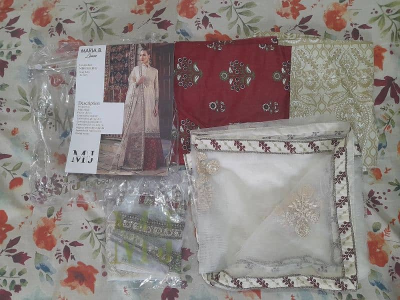 Maria B Embroidered fancy lawn & Jazmin Premium Lawn 3 pieces suit 3