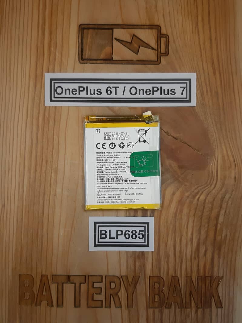 OnePlus 6T one Plus 6T OnePLus6T One Plus SixT SixT 1+6t Battery 0