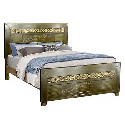 Wooden Double Bed Dressing Set at Factory Price without matrress 2