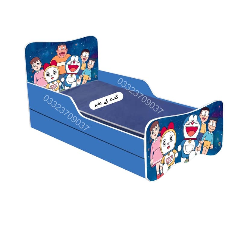 Wooden doraemon kids bed with Sliding bed 6x3 feet 1