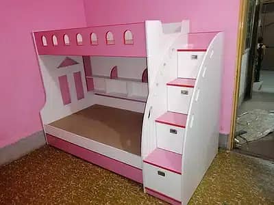 6x4 feet double Story Triple bunker bed for kids deffrent designs 8