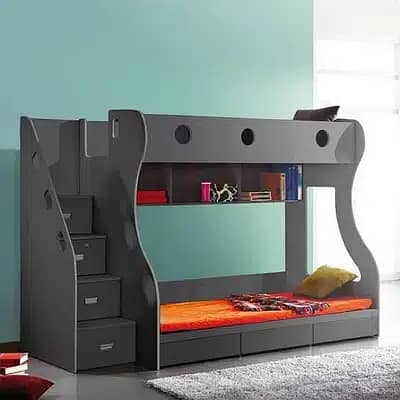 6x4 feet double Story Triple bunker bed for kids deffrent designs 16