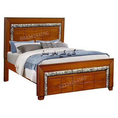 Wooden Bed  withDressing Set With side tables Without Mattress 4