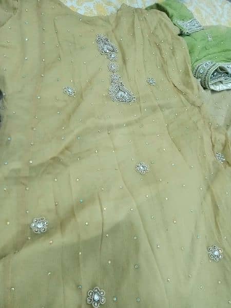 bridal maxi full havy embroidry clutch n jewellry also few hours used 2