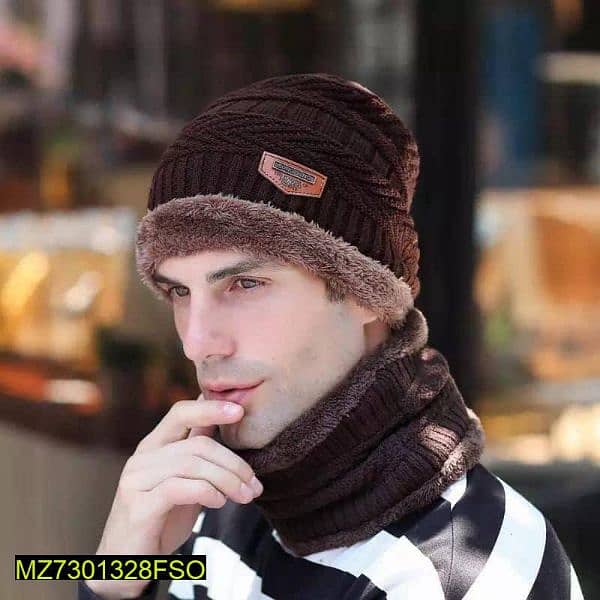 Unisex Wool Cap With Neck Warmer (Quality Guaranteed) 1