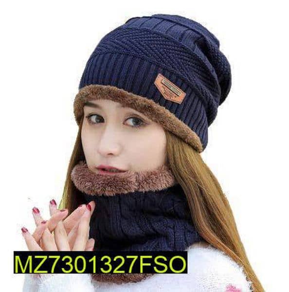 Unisex Wool Cap With Neck Warmer (Quality Guaranteed) 2