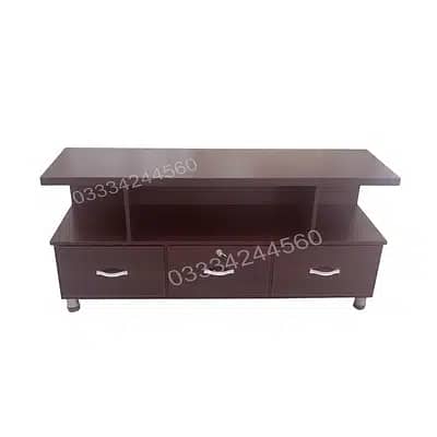 4 feet wooden lcd table console three drawer led tv table 1