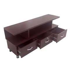 Fixed price Three Drawer 5 feet Wooden Sheet Led Tv Table console unit 0