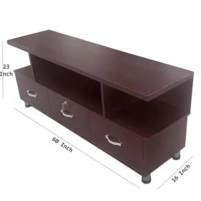 Fixed price Three Drawer 5 feet Wooden Sheet Led Tv Table console unit 2
