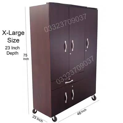 6x4 Feet  and 23 inch Depth Wooden cupboard wardrobe cabinet 1