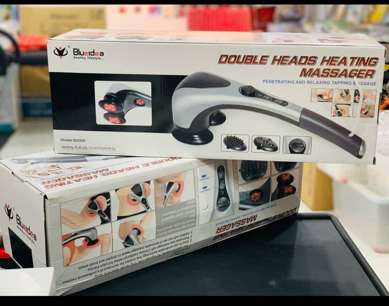 220-V Electric Double Heads Vibrating Heating Massager Machine 2