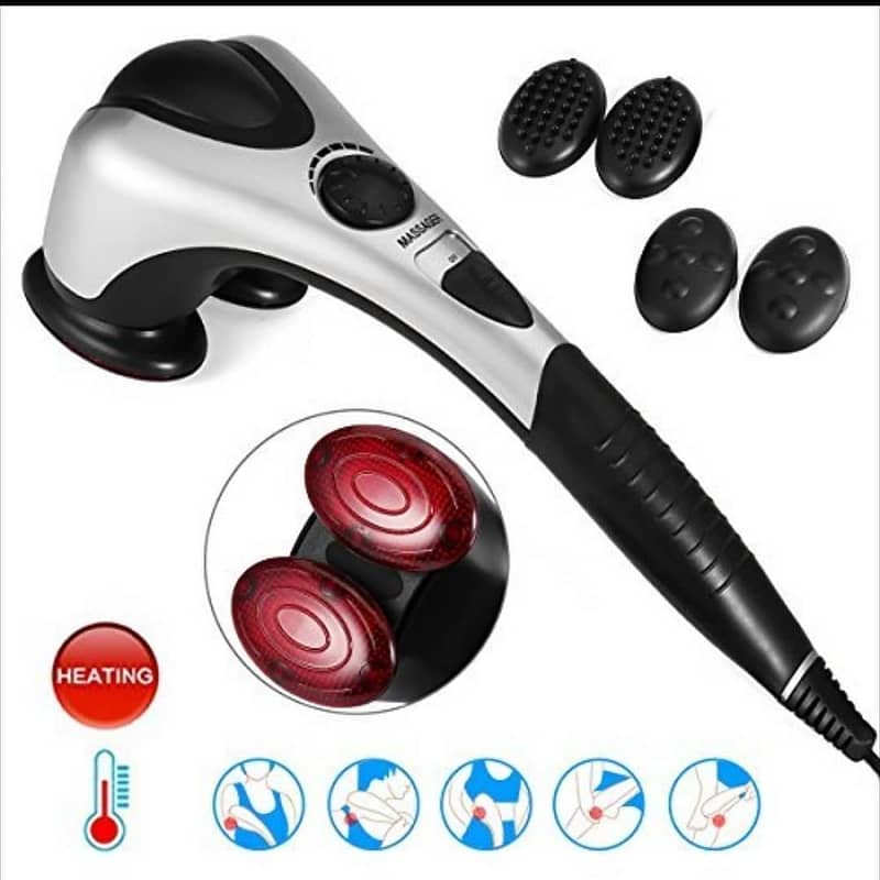 220-V Electric Double Heads Vibrating Heating Massager Machine 3