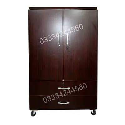6x4 feet Wooden sheet d13 cupboard with two large Drawers wardrobe 2