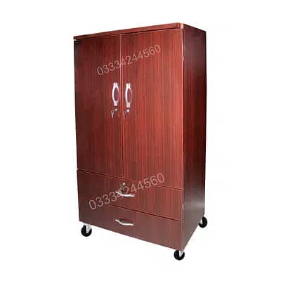 6x4 feet Wooden sheet d13 cupboard with two large Drawers wardrobe 1