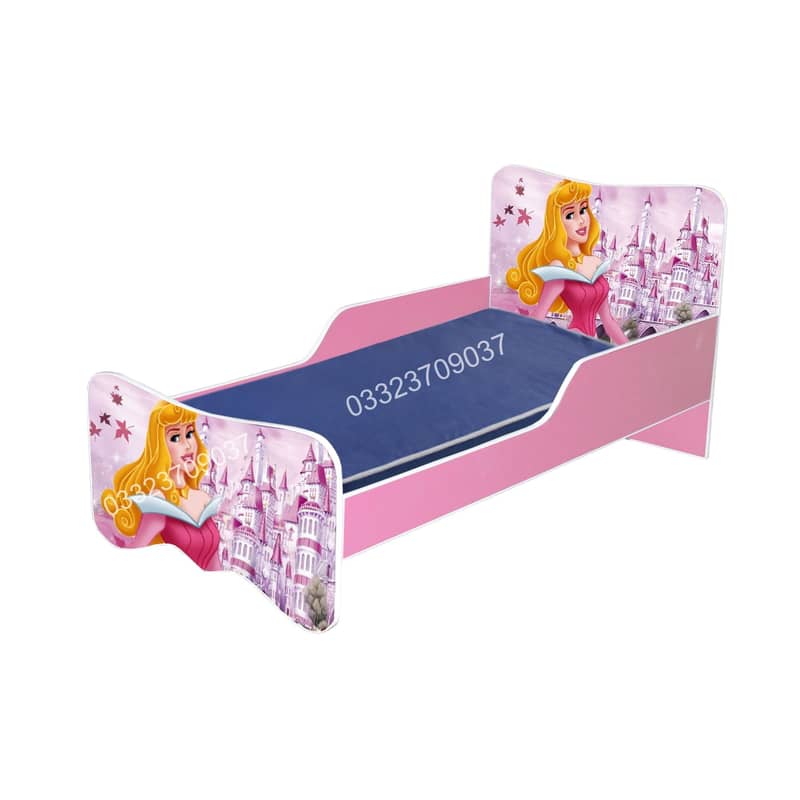 Wooden Bed for Kids in Different Design and Cartoons Themes 2