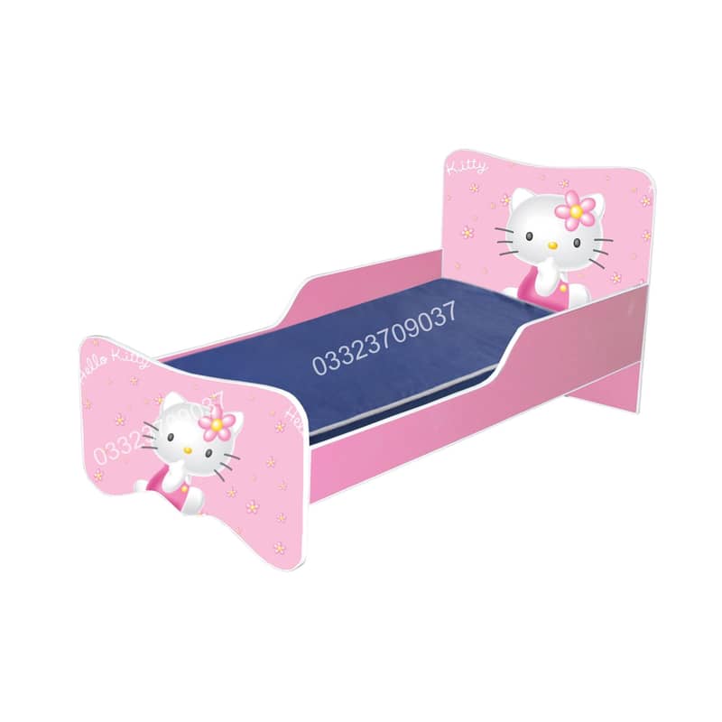 Wooden Bed for Kids in Different Design and Cartoons Themes 4