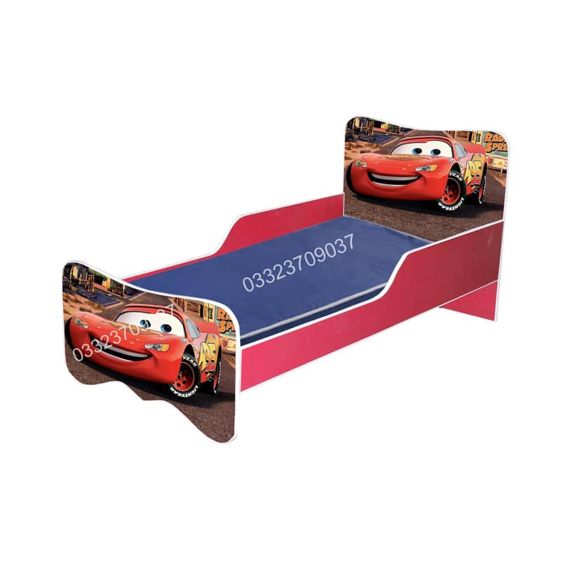 Wooden Bed for Kids in Different Design and Cartoons Themes 10
